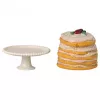 Set miniatureal tort și suport pentru căsuța de șoareci - Maileg
