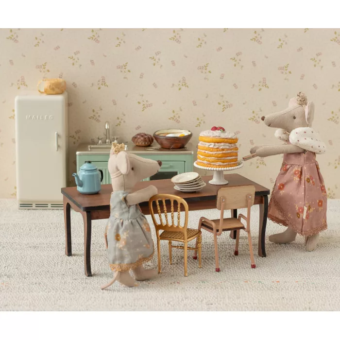 Set miniatureal tort și suport pentru căsuța de șoareci - Maileg
