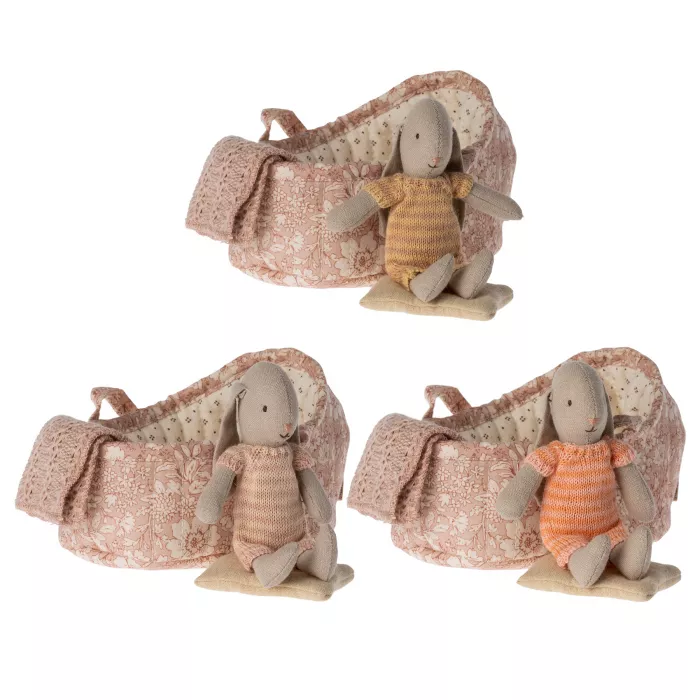 Jucarie textila - Bunny MICRO in landou - Maileg