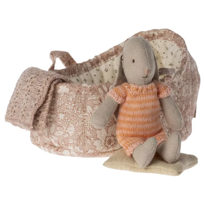 Jucarie textila - Bunny MICRO in landou - Maileg