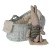 Jucarie textila - Rabbit MICRO in landou - Maileg