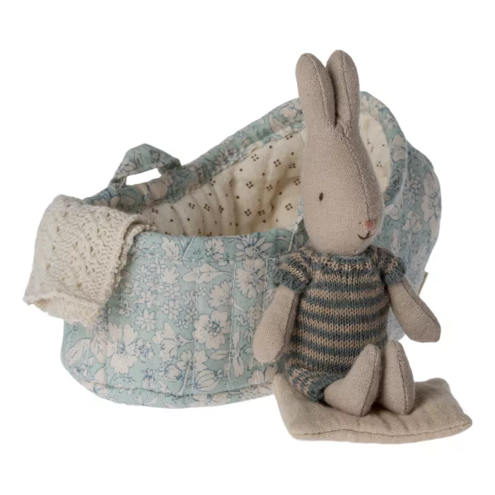 Jucarie textila - Rabbit MICRO in landou - Maileg