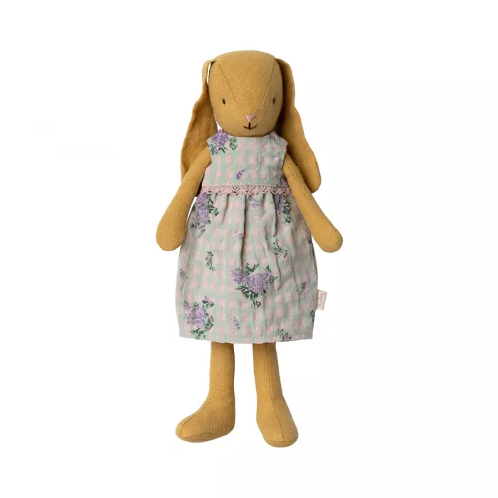 Jucarie textila - BUNNY SIZE 2 - Dusty yellow - DRESS - Maileg