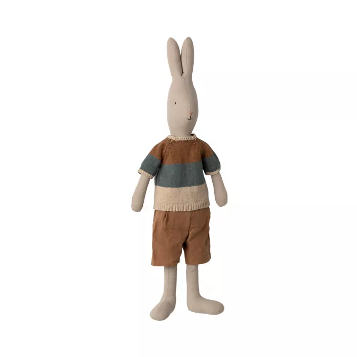 Jucarie textila - RABBIT SIZE 4 -  Classic - Knitted shirt and shorts - Maileg