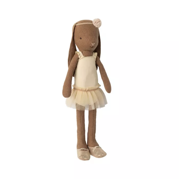 Jucarie textila - Bunny SIZE 2 - Chocolate Brown - Ballet suit and skirt - Maileg