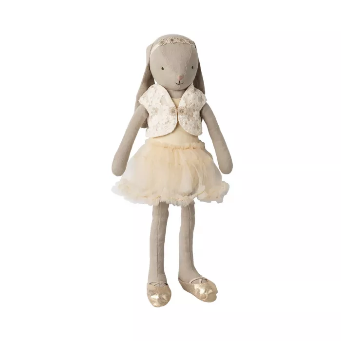 Jucarie textila - Bunny SIZE 3 - Chocolate Brown - Ballet suit and skirt cream - Maileg