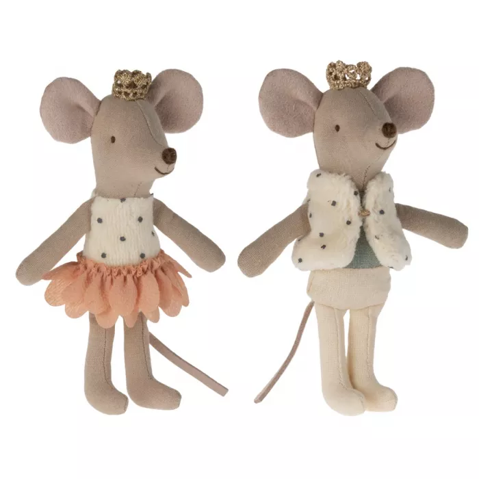 Jucarie textila - ROYAL TWINS MICE - LITTLE SISTER AND BROTHER IN BOX - Maileg