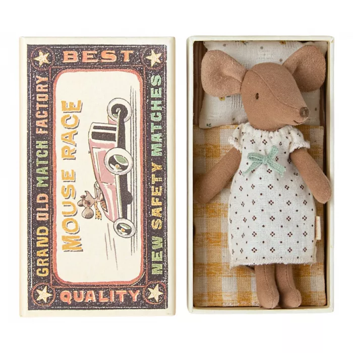 Jucarie textila - MOUSE IN MATCHBOX - BIG SISTER - Maileg