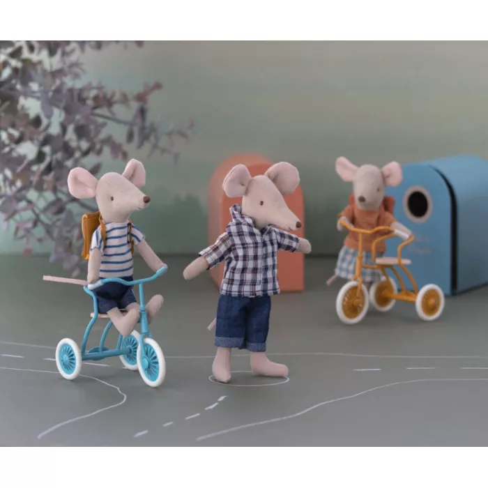 Jucarie textila - Tricycle Mouse - BIG SISTER - RED - Maileg