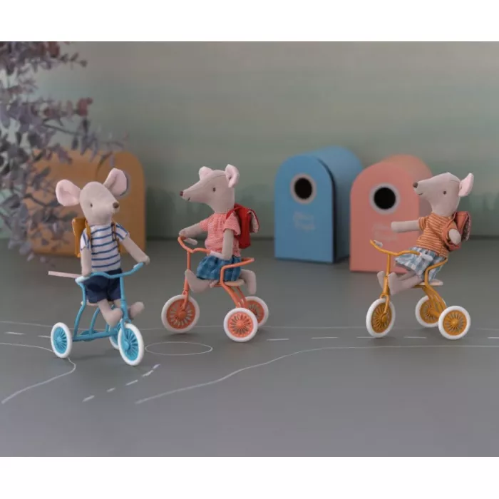 Jucarie textila - Tricycle Mouse - BIG SISTER - RED - Maileg