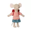 Jucarie textila - Tricycle Mouse - BIG SISTER - RED - Maileg