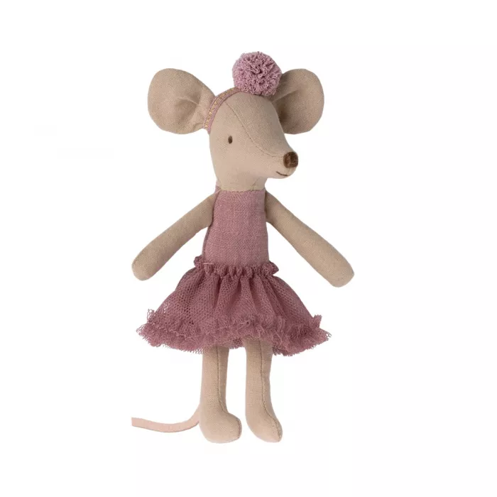 Jucarie textila - Ballerina mouse - BIG SISTER -  HEATHER - Maileg