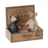 Jucarie textila - GRANDMA AND GRANDPA MICE IN CIGARBOX - Maileg