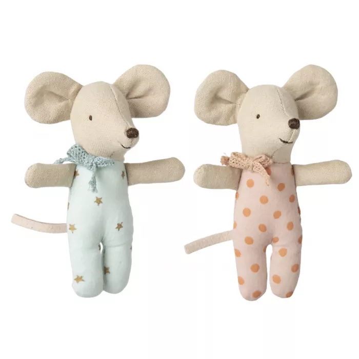 Jucarie textila - TWINS IN MATCHBOX - BABY MICE - Maileg