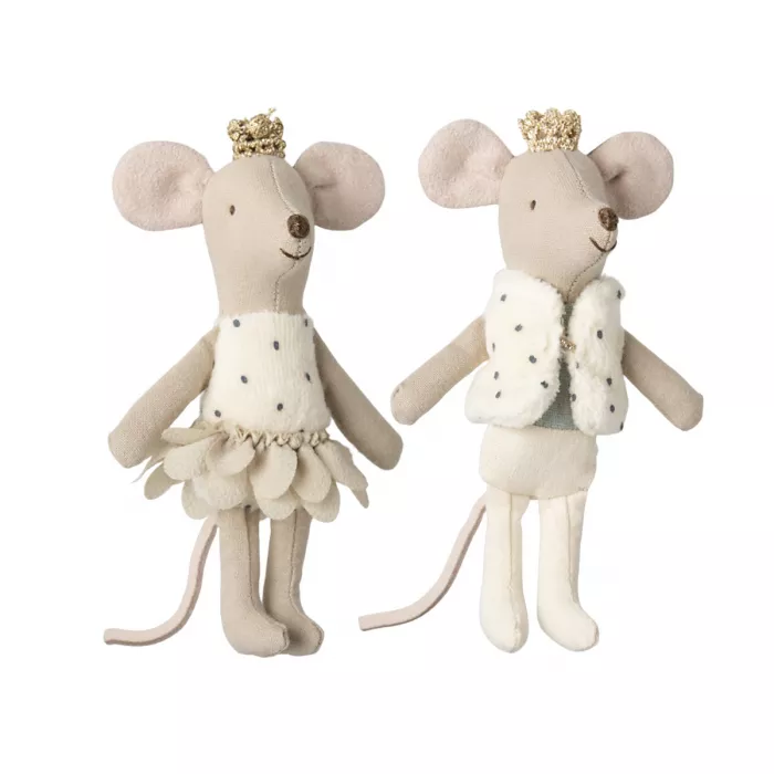 Jucarie textila - ROYAL TWINS MICE - LITTLE SISTER AND BROTHER IN MATCHBOX - Maileg