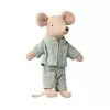Jucarie textila -  LITTLE BROTHER - MOUSE IN MATCHBOX - Blue - Maileg