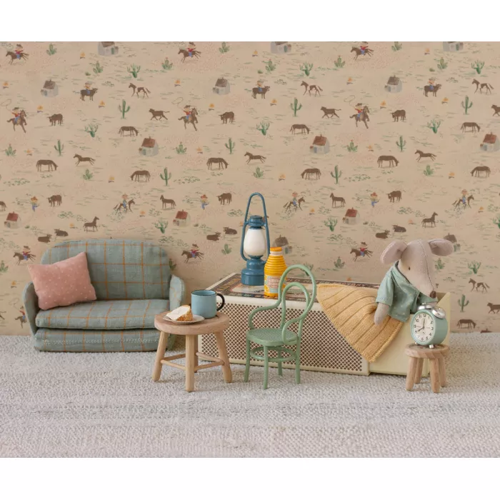 Jucarie textila -  LITTLE BROTHER - MOUSE IN MATCHBOX - Blue - Maileg
