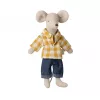 Jucarie textila - DAD MOUSE - Yellow Shirt -  Maileg