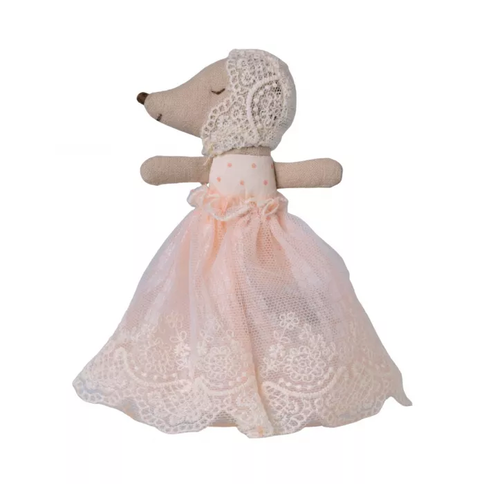Jucarie textila - Baby mouse in gown - Powder - Maileg