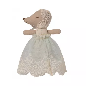 Jucarie textila - Baby mouse in gown - Mint - Maileg