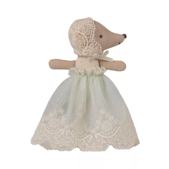 Jucarie textila - Baby mouse in gown - Mint - Maileg