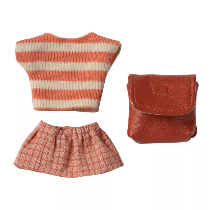 Accesorii - Clothes and bag - Big sister mouse - Coral - Maileg