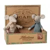 Jucarie textila - GRANDMA AND GRANDPA MICE IN CIGARBOX - Maileg
