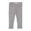 Pantaloni rib din lana merinos - Grey Melange - MarMar