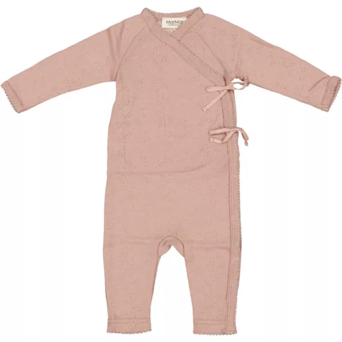 Salopeta din lana merinos cu model pointelle pentru bebelusi - Rula - Burnt Rose - MarMar Salopeta din lana merinos cu model pointelle pentru bebelusi - Rula - Burnt Rose - MarMar