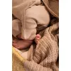 Salopeta din lana merinos cu model pointelle pentru bebelusi - Rula - Burnt Rose - MarMar