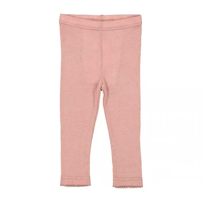 Pantaloni din lana cu model pointelle - Burnt Rose - MarMar