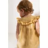 Summersuit din in cu volane - Rine - Banana - MarMar Summersuit din in cu volane - Rine - Banana - MarMar