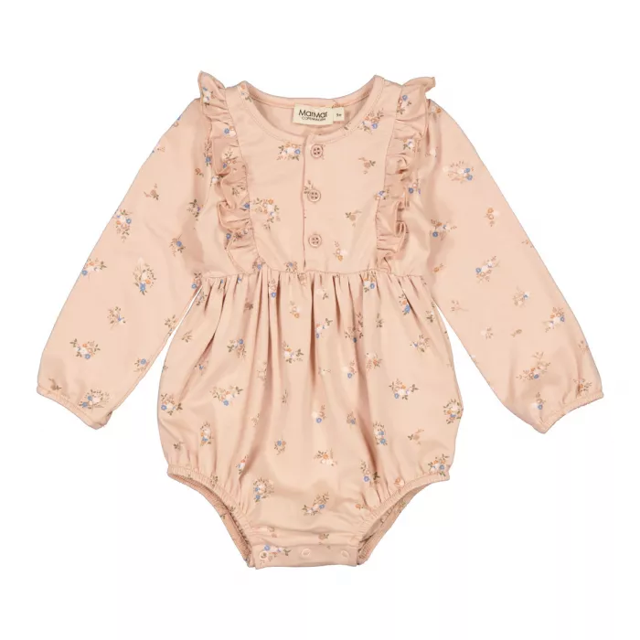 Body cu maneca lunga si volane - Roma Frill LS - Rose Bouquet - MarMar