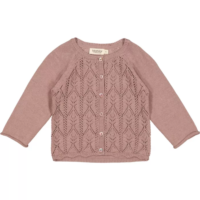 Cardigan din amestec de bumbac si modal - Totti - Dusty Mauve - MarMar