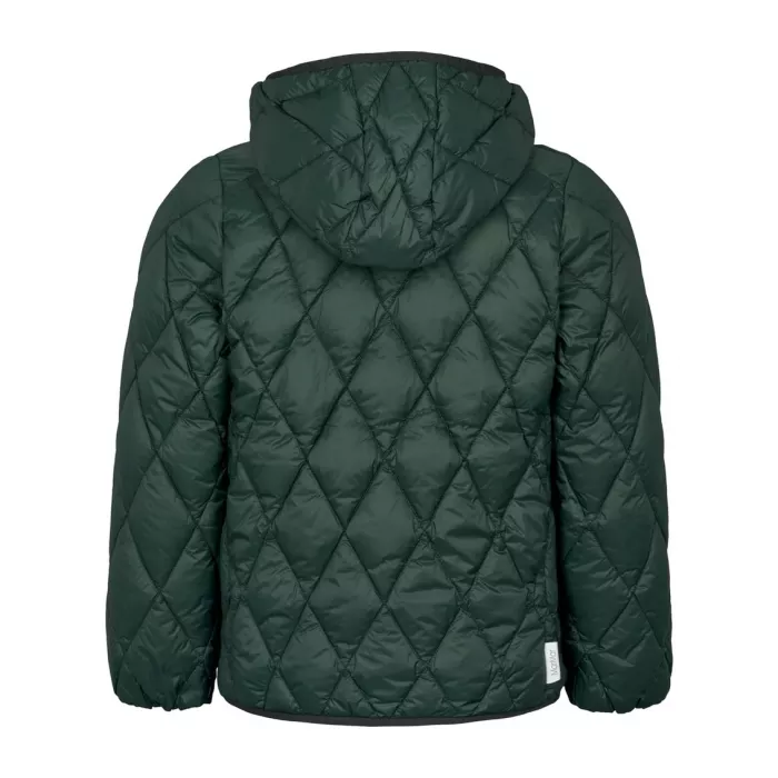 Jacheta pentru copii - Owen Light Puffer cu umplutura din puf si pene de gasca - Dark Leaf - MarMar
