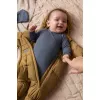 Salopeta din lana merinos cu model rib pentru bebelusi - Rula - Stormy Blue - MarMar