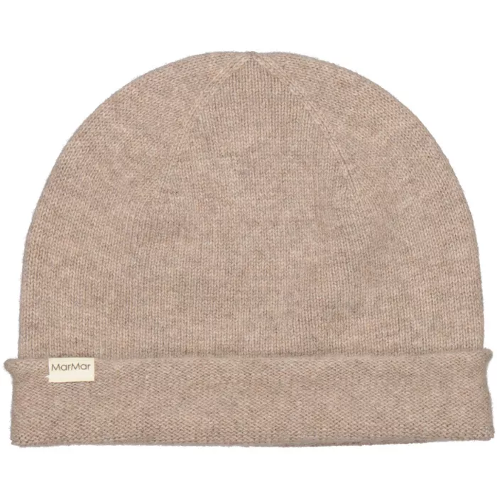 Caciula beanie din casmir - Anna - Linseed Melange - MarMar