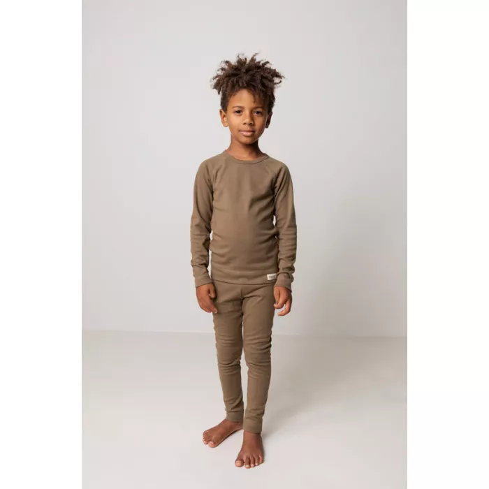 Bluza cu maneca lunga pentru copii - Base Tee - Wood - MarMar