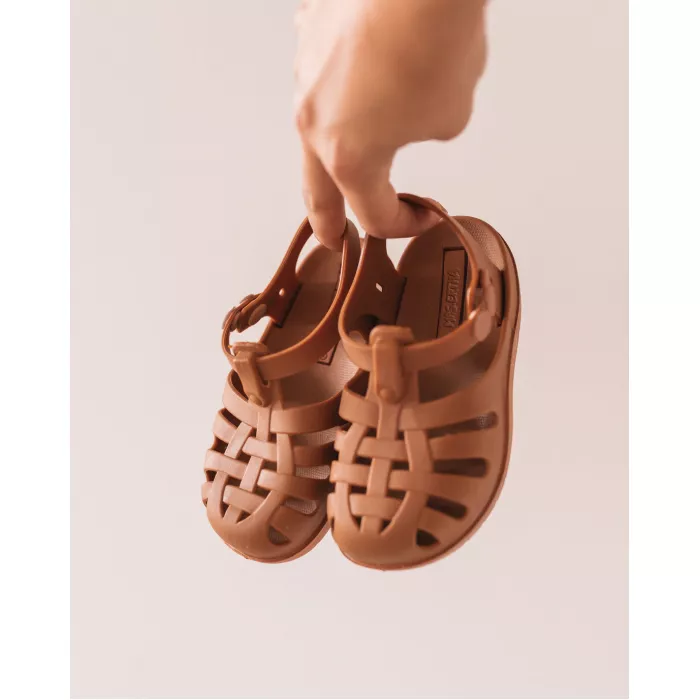 Sandale din silicon pentru copii - Rusted Orange - Mrs. Ertha