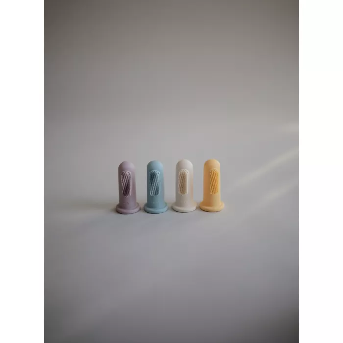Set 2 periute de dinti degetar - Soft Lilac / Ivory - Mushie