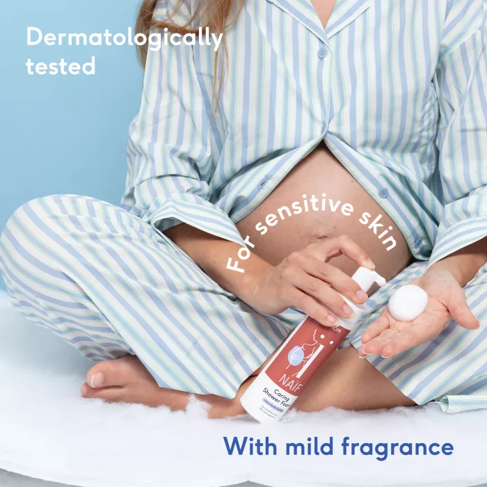 Gel de dus spuma pentru femei insarcinate - 200 ml - Naïf