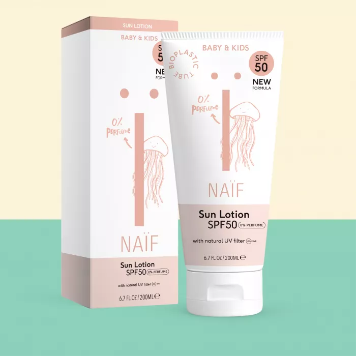 Crema cu protectie solara SPF 50 - 200 ml - Bebelusi si copii - Naïf
