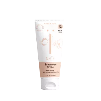 Crema cu protectie solara SPF 50 - Bebelusi si copii - 100 ml - Naïf Crema cu protectie solara SPF 50 - Bebelusi si copii - 100 ml - Naïf