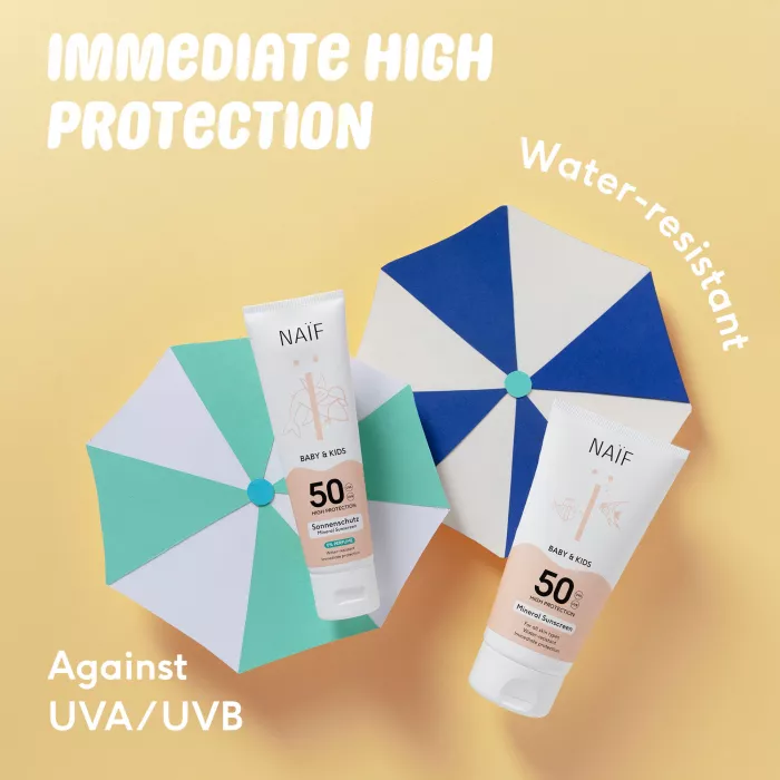 Crema  cu protectie solara minerala SPF 50 - Bebelusi si copii  - 30 ml - Naïf