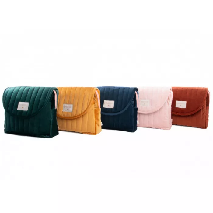 Gentuta de maternitate din catifea ecologica - SAVANNA VELVET - JUNGLE GREEN - NOBODINOZ