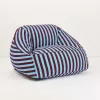 Fotoliu beanbag - ZIGGY - BURGUNDY BLUE STRIPES - Nobodinoz