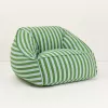 Fotoliu beanbag - ZIGGY - GREEN BLUE STRIPES - Nobodinoz