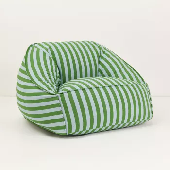 Fotoliu beanbag - ZIGGY - GREEN BLUE STRIPES - Nobodinoz