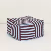 Taburet beanbag - OTTO - BURGUNDY BLUE STRIPES - Nobodinoz