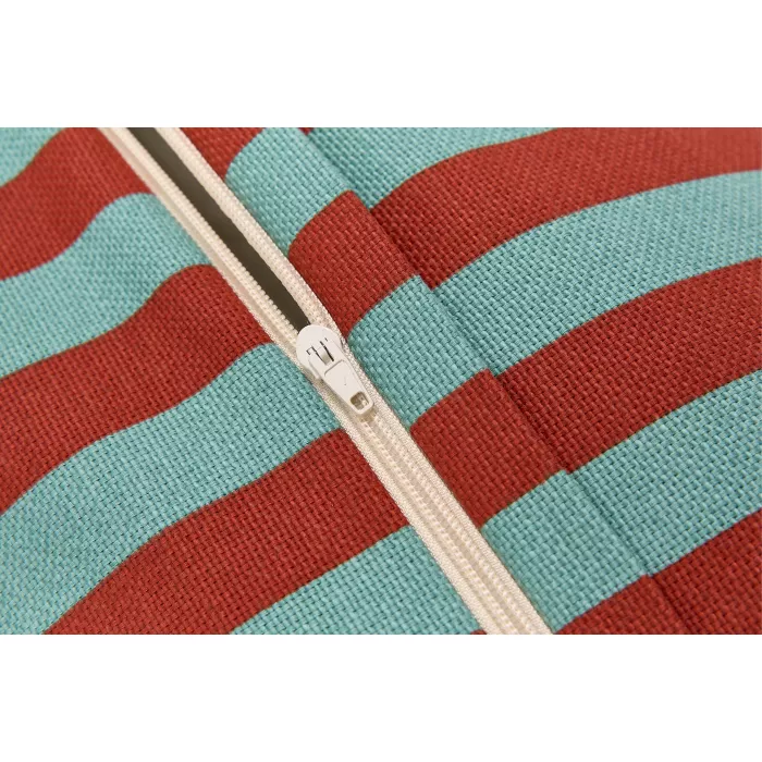 Taburet beanbag - OTTO - RED TEAL GREEN STRIPES - Nobodinoz